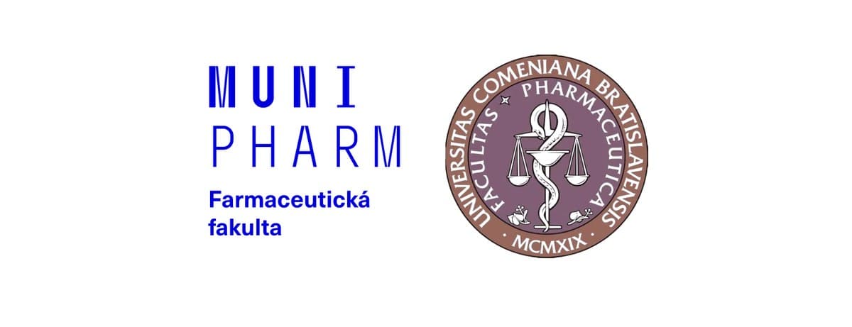 Znaky Farmaceutické fakulty MUNI v Brně a Univerzity Komenského v Bratislavě
